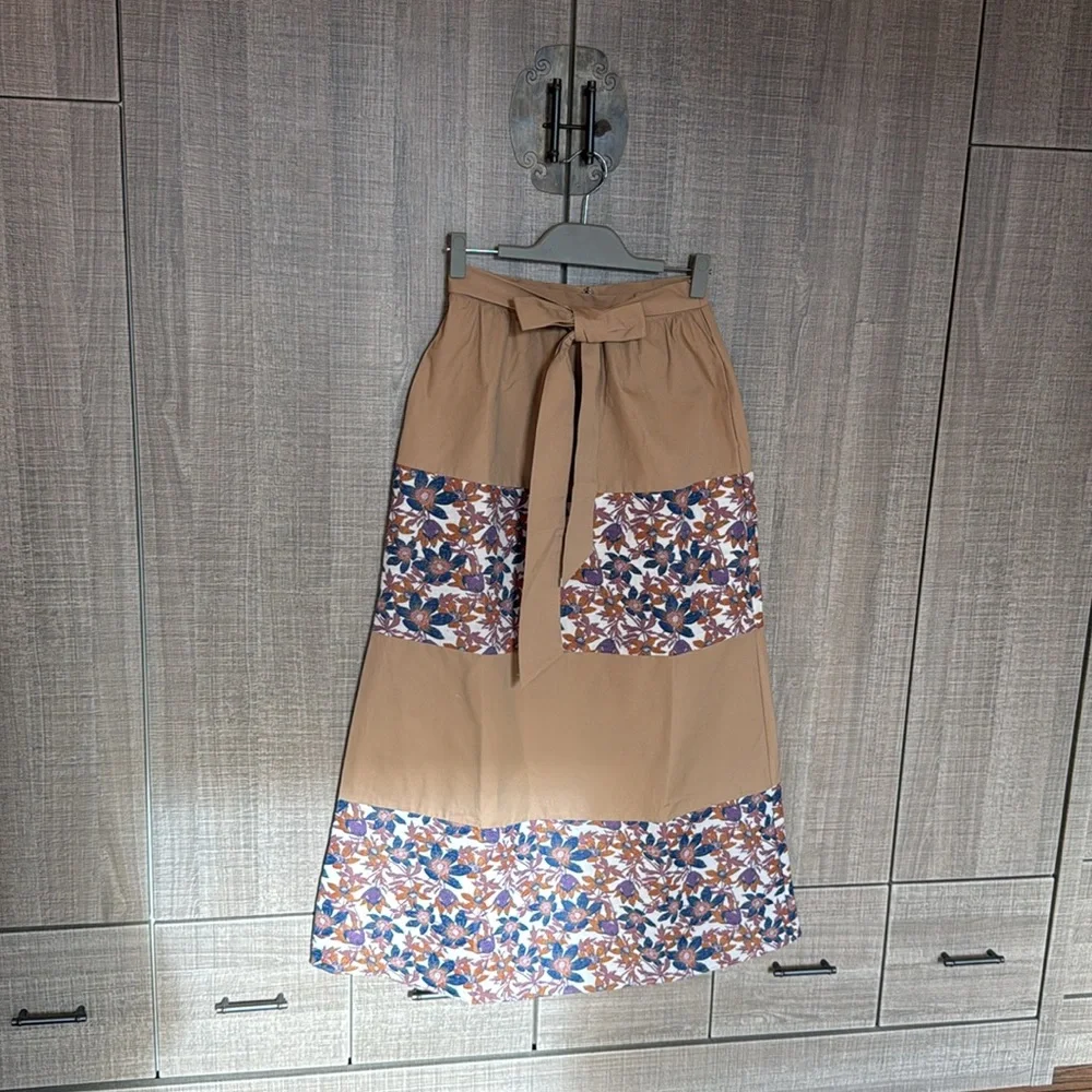 Anthropologie Sachin & Babi Jacquard Tiered‎ Maxi Skirt